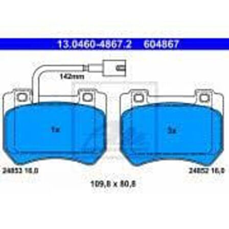 Valeo 671383 Ön Balata Alfa 159 1.8MPI 1.9Jts 2.2Jts 1.9JTDM 2.0JTDM 05-11 Brera 2.0 2.2 06 Spider 2.0 2.2 06 77364900