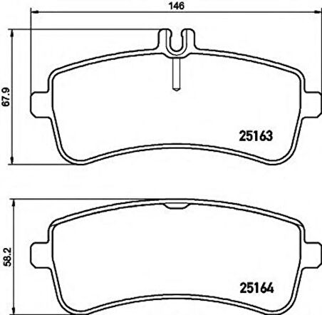 Valeo 671617 Fren Balatası Arka AMG GT C190 15-S-Class W222 13-C217 14- 0064206920