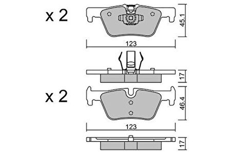 Valeo 671712 Arka Balata BMW F30 F31 F32 16D-318D-320I-320D-11 F20 F21 F23 116D-1.18i-118D-120D-125I-125D 10 34218855013