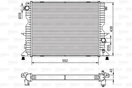 Valeo 701545 Motor Su Radyatörü Dt244 Dt224 Defender L316 Defender L317 07 16 PCC001020