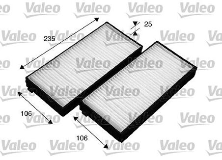 Valeo 715523 Kabin Filtresi 2li Takım Kia Clarus-Rio I Pa 97619FD200