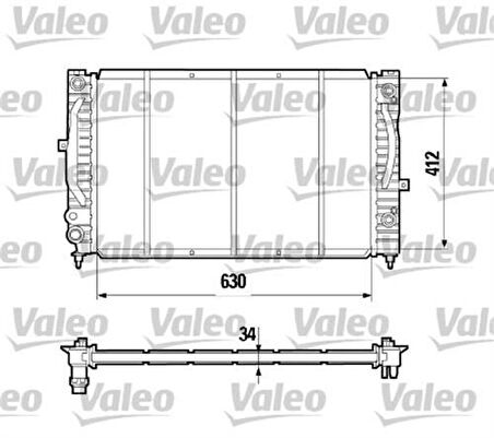 Valeo 731755 Motor Radyatörü Otomatik Passat A4 A6 1.6 1.8T 1.9TDI 97-04 8D0121251BC