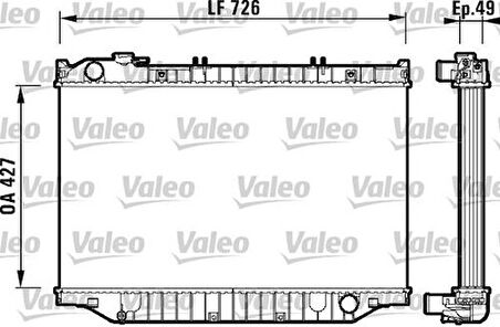 Valeo 732415 Motor Su Radyatörü Toyota Land Cruiser D 4D 92-97 Manuel 1640017020