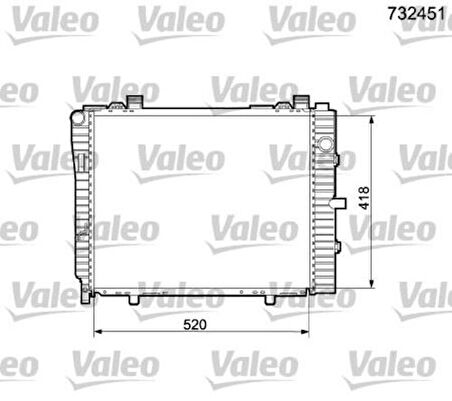Valeo 732451 Motor Su Radyatörü W202 95-00 S202 96-01 C208 97-00 A208 98-01 2025005103