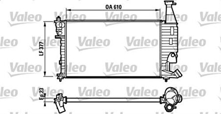 Valeo 732563 Motor Su Radyatörü Mekanik Partner Berlingo Tu3 2 Tu3Jp 1.4 8V Alt Hortum Yerı Segmanlı 610x377x23 1330.47