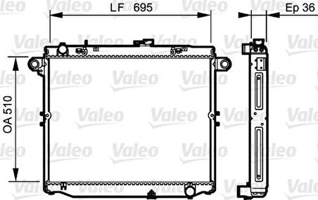 Valeo 734191 Motor Su Radyatörü Toyota Land Cruiser 100 TD 98-07 Manuel 1640017380