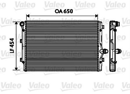 Valeo 734333 Motor Radyatörü A3 1.6 2.0TDI Leon Golf V 2.0TDI 04- 1K0121251EH