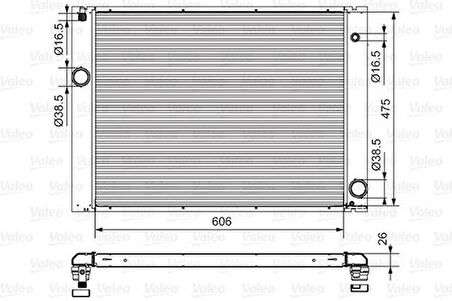 Valeo 734897 Radyatör BMW 5 Series E60 1711.7.534.904