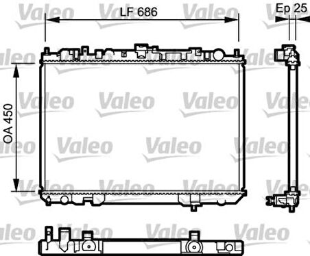 Valeo 735081 Motor Su Radyatörü Trail 2.2 DCI 03-13 Manuel 214108H800