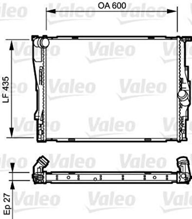 Valeo 735194 Motor Su Radyatörü BMW E81 E82 E87 E88 E90 E92 E93 E83 17117562079