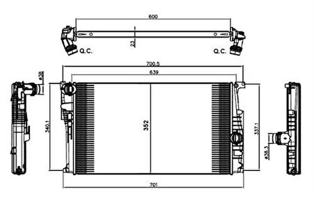 Valeo 735451 Motor Su Radyatörü MAN Sanz Klimalı Sız BMW N13 N47 N B37 B47 F20 F30 F32 F34 I2 17117600511