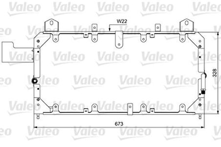 Valeo 814062 Klima Radyatörü 14L 17L 19L 22D 24D 36D 95A Discovery I Lj 93-98 Range Rover I 89-95 BTR6632