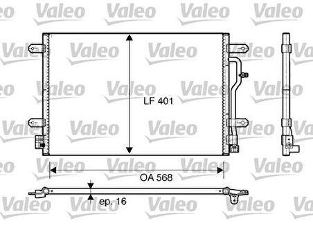 Valeo 817741 Klima Radyatörü A4 A6 1.9 TDI 00-04 ALZ Bfb Avb Bbj 8E0260403D