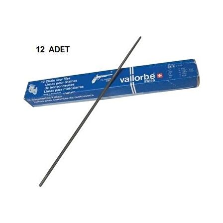 Vallorbe 5/32 Motorlu Testere Eğesi 4.0 mm 12 Adet - Tabanca Eğe