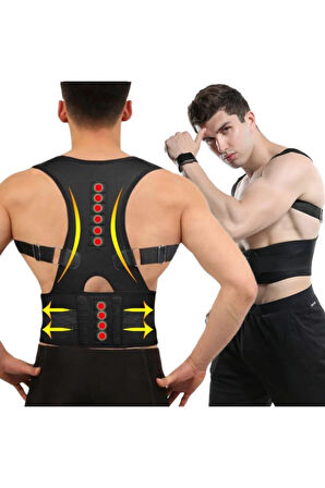 Kamburluk Önleyici Posturex Manyetik Dik Duruş Korsesi Ayarlanabilir Yeni Nesil Dik Durma