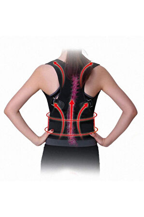 Kamburluk Önleyici Posturex Manyetik Dik Duruş Korsesi Ayarlanabilir Yeni Nesil Dik Durma