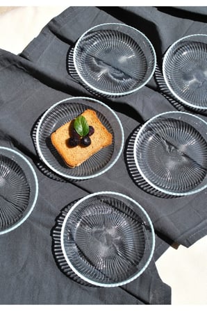 6'lı Cam Kase Mini Kahvaltılık Çerezlik Meze Tabağı 12 Cm İkramlık- Vargas