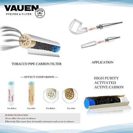 Vauen Aktif Karbon Filtre 6mm 50ADETLİ