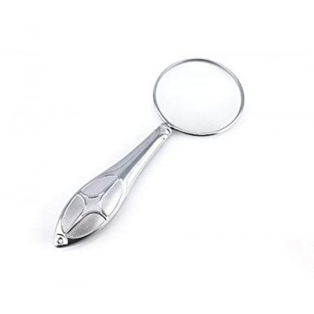 Gümüş Renkli 5x - 45 Mm Zarif Işlemeli Özel Tasarlanmış Büyüteç MG18155-8