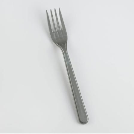 Gri Renk Lüks Plastik Çatal 25 Adet