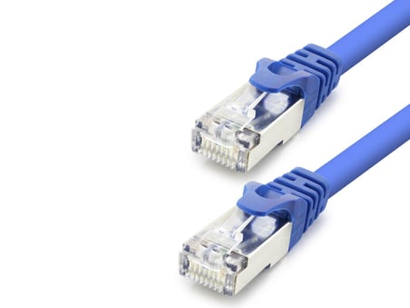 Cat7 Ethernet Patch Kablosu 10 Gbps 600 Mhz 60 Cm - Mavi HDX5098