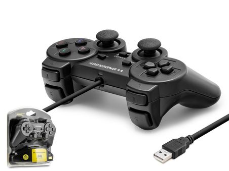 Pc Uyumlu Kablolu Usb Gamepad Oyun Kolu - Siyah W201S