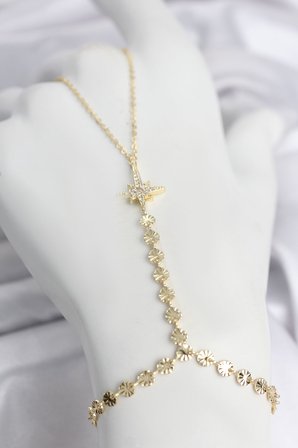 Gold Renk Pirinç Kutup Yıldızı Zirkon Taşlı Şahmeran TJ-SN787