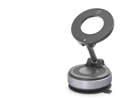 Magsafe Uyumlu Manyetik Vantuzlu 360° Döner Araç Içi Telefon Tutucu Metal - Siyah HDX8028