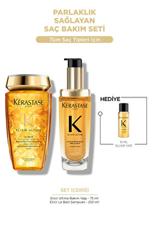 Kerastase Elixir Parlaklık Sağlayan Saç Bakım Seti 75 ml