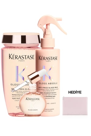 Gloss Absolu Elektriklenme Karşıtı Saç Bakım Seti - Bain & Spray & Oil