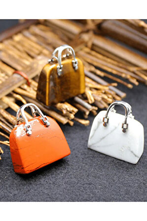 Sertifikalı Çanta Model Siyah Akik Taşı Kolye