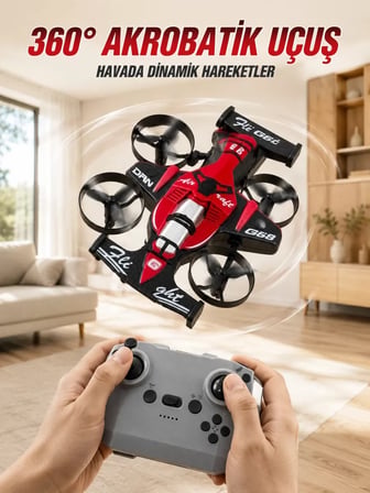 Akrobatik Drone Uzaktan Kumandalı 3 Kademeli Hız 360° Dairesel Uçuş Özellikli