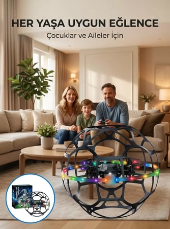 El Sensörlü Uçan Top Drone Çocuklar İçin LED Işıklı Eğlence Oyuncağı