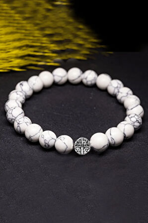 Sertifikalı A+ Havlit Taşı Bileklik - Gümüş Aparatlı