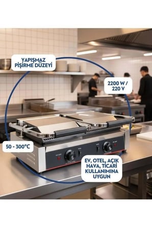 Çift Kapak Tost Makinası 22 Dilim