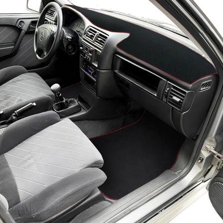 Opel Vectra A Uyumlu 5’li Oto Halı Paspas Seti & Torpido Koruma Halısı | Kırmızı Kenar Şık Tasarım
