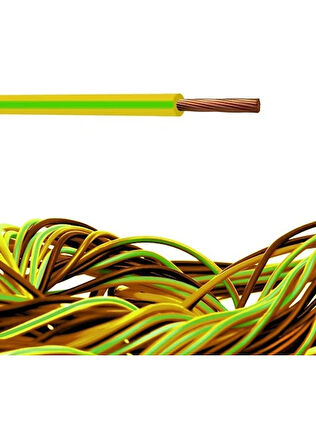 Altın Kablo 1.5'luk Nya Tek Damar Kablo Sarı Yeşil 5MT