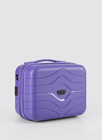 2'li Valiz Seti V.CCS5242 Mor Kırılmaz Valiz Kabin Boy Ve Makyaj Çantası