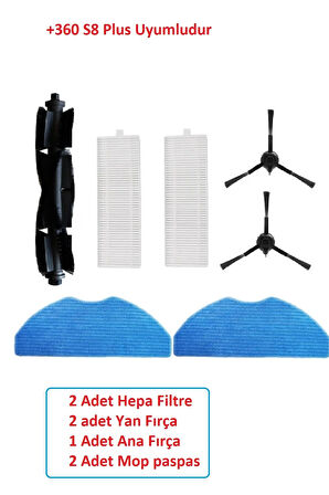 Grundig Vcr  4230 7230  6230 6231 Modeli Uyumlu Robot Süpürge Filtre Fırça Paspas Seti