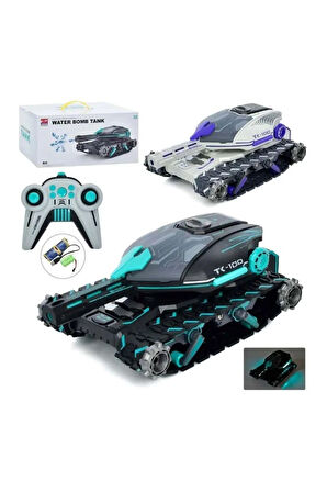 Uzaktan Kumandalı Su Bombası Atan Şarjlı Tank