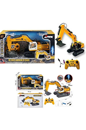 Uzaktan Kumandalı Şarjlı PALETLİ EXCAVATOR 1/18 Boy Full Fonksiyon Kepçe Hareketli Işıklı