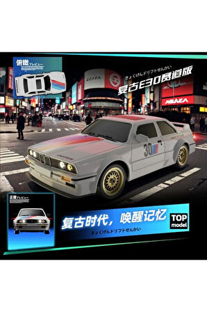 Uzaktan Kumandalı 1:16 BMW E30 Araba Full Fonksiyon Işıklı Drift BMW E30 40 Km Hız Yapan E30 BEYAZ