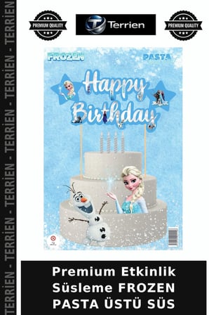 Premium Etkinlik Süsleme FROZEN PASTA ÜSTÜ SÜS
