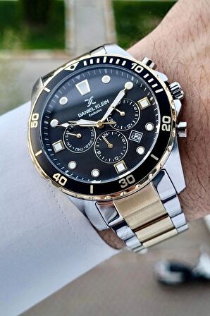 Daniel Klein DKISTE1059 Gold Gümüş Renk İç Göstrgeleri Aktif Hediye Paketli Erkek Kol Saati