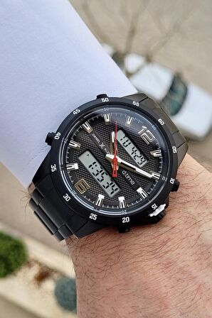 Daniel Klein DKISTE411 Siyah Renk Analog ve Dijital Dual Time Erkek Kol Saati
