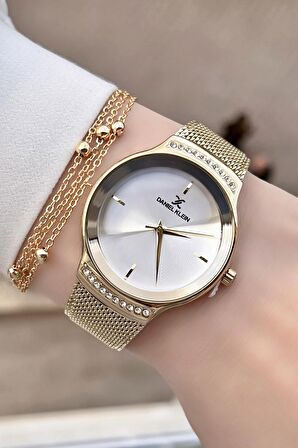 Daniel Klein DKISTE385 Gold Renk Kadın Kol Saati Ve Bileklik