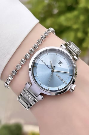 Daniel Klein DKISTE155 Premium Kadranı Mavi Renk Kadın Kol Saati Ve Bileklik