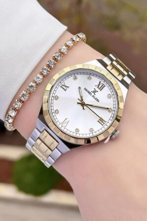 Daniel Klein DKISTE930 Kadranı Gümüş Kordonu Gold Gümüş Renk Kadın Kol Saati ve Bileklik