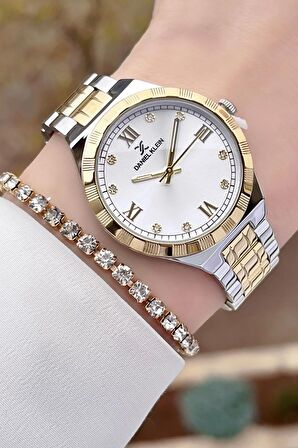 Daniel Klein DKISTE930 Kadranı Gümüş Kordonu Gold Gümüş Renk Kadın Kol Saati ve Bileklik