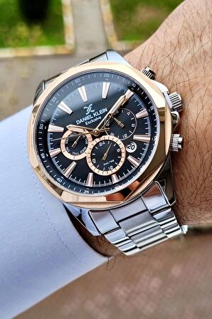 Daniel Klein DKISTE940 Kasa Çevresi Rose Kadranı Siyah Renk İç Göstergeleri Aktif Erkek Kol Saati